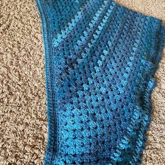 Hand-stitched Blue Mermaid Blanket - Picture 5 of 7